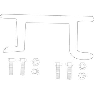 Double bride pour fixation de panneau dos à dos (exemple pré-enseigne double face).